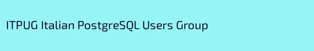 ITPUG Italian PostgreSQL Users Group